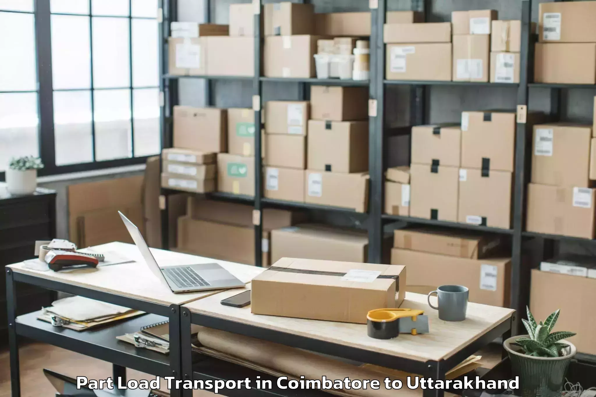 Book Coimbatore to Dugadda Part Load Transport Online